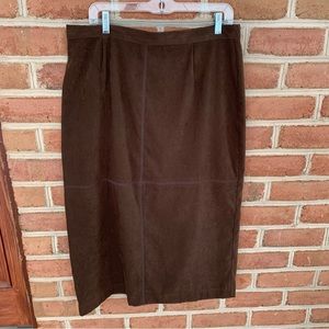 Dark brown maxi / midi skirt. Size 14
